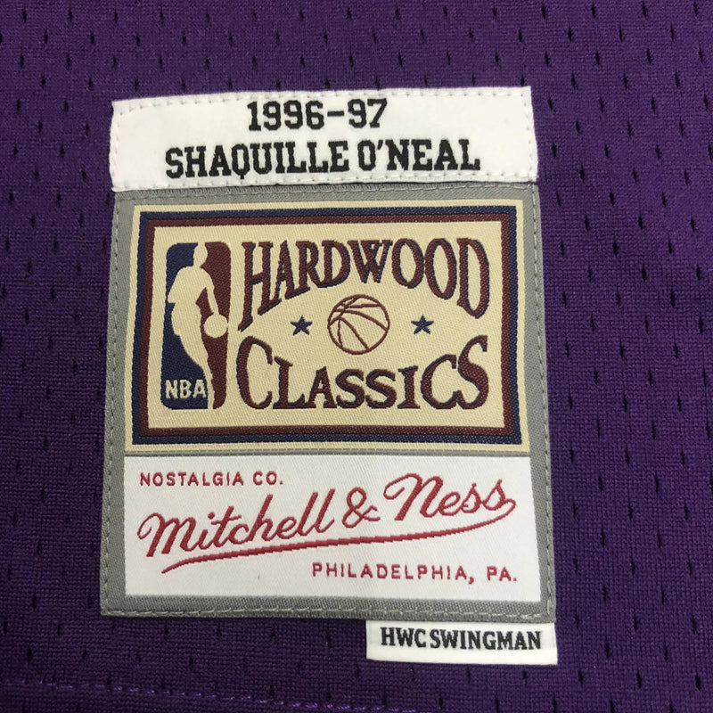 Regata Swingman Los Angeles Lakers Mitchell & Ness Roxa Hardwood Classics 1996/97