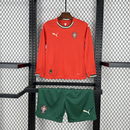 Conjunto infantil MANGA COMPRIDA Seleção Portugal vermelha home 2025 - PUMA