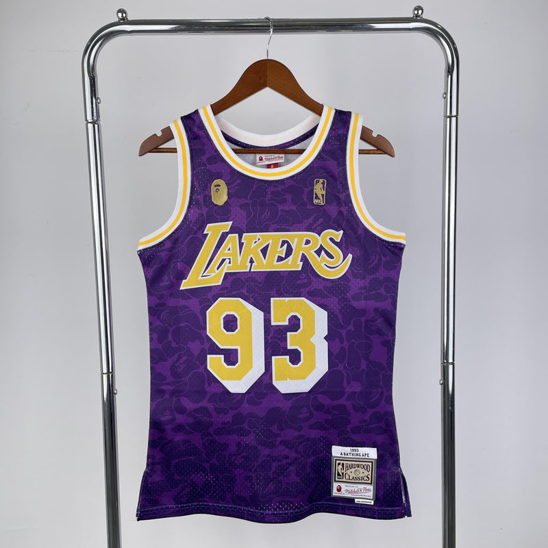 Regata Swingman BAPE X Los Angeles Lakers Mitchell & Ness Hardwood Classics 1993