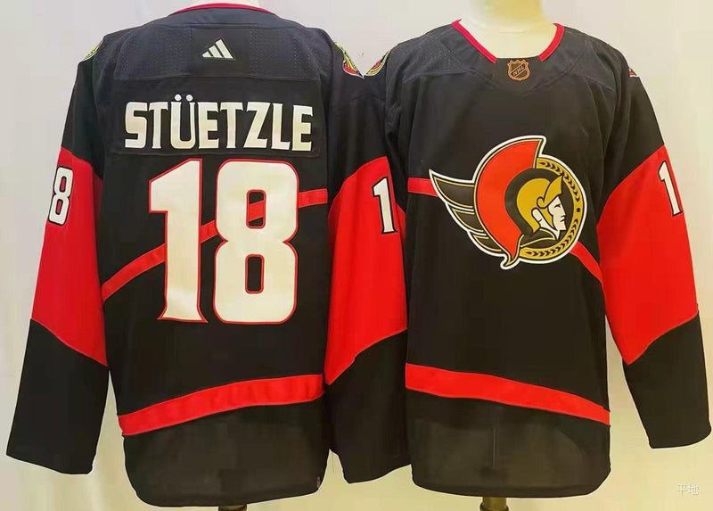 Camisa NHL Ottawa Senators Reverse Retrô 2.0 Jersey Preta