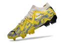 Chuteira Campo Puma Future Ultimate FG Amarela e Cinza "Voltage Pack"