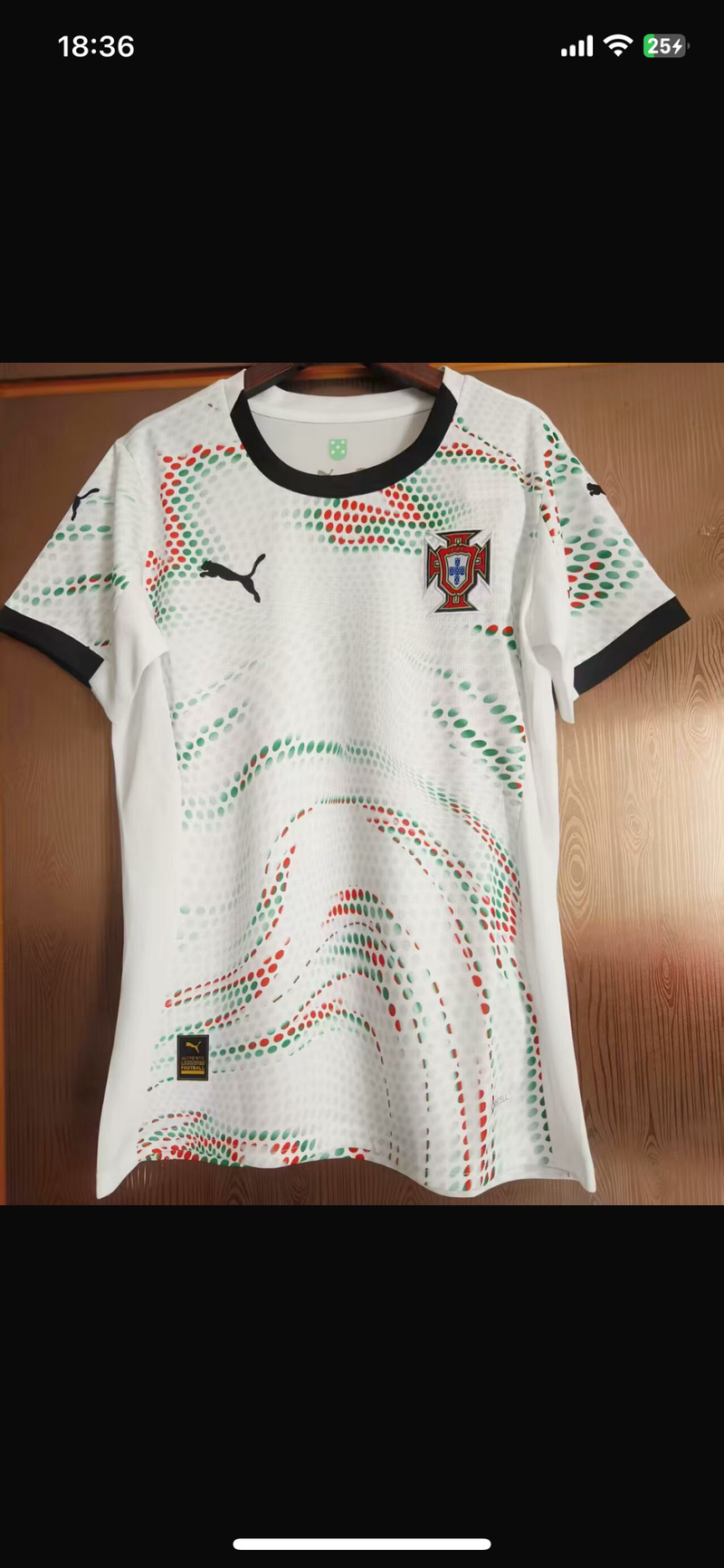 Camisola Feminina Seleção Portugal branca alternativa 2025 - PUMA