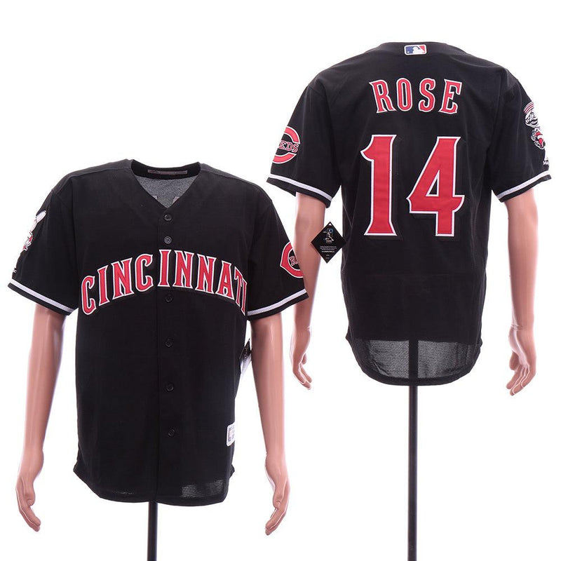 Jersey Cincinnati Reds Majestic Retrô Preta