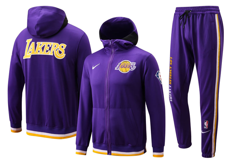 Conjunto Nike NBA Therma Flex Los Angeles Lakers Roxo 21/22