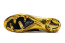 Chuteira Campo Nike Air Zoom Mercurial Superfly 9 Elite FG Branca, Preta e Dourada