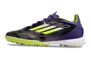 Chuteira Society Adidas F50 TF Roxa e Verde "Fast Reborn Pack"