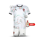 Conjunto infantil Seleção Portugal branco alternativo 2025 - PUMA