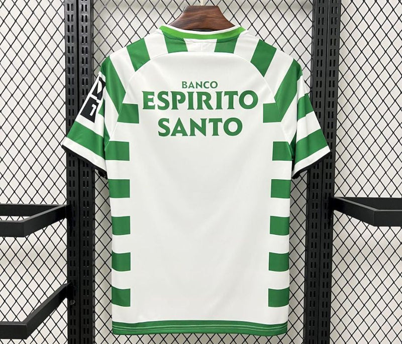 Camisola retrô principal 2003/04 verde e branca