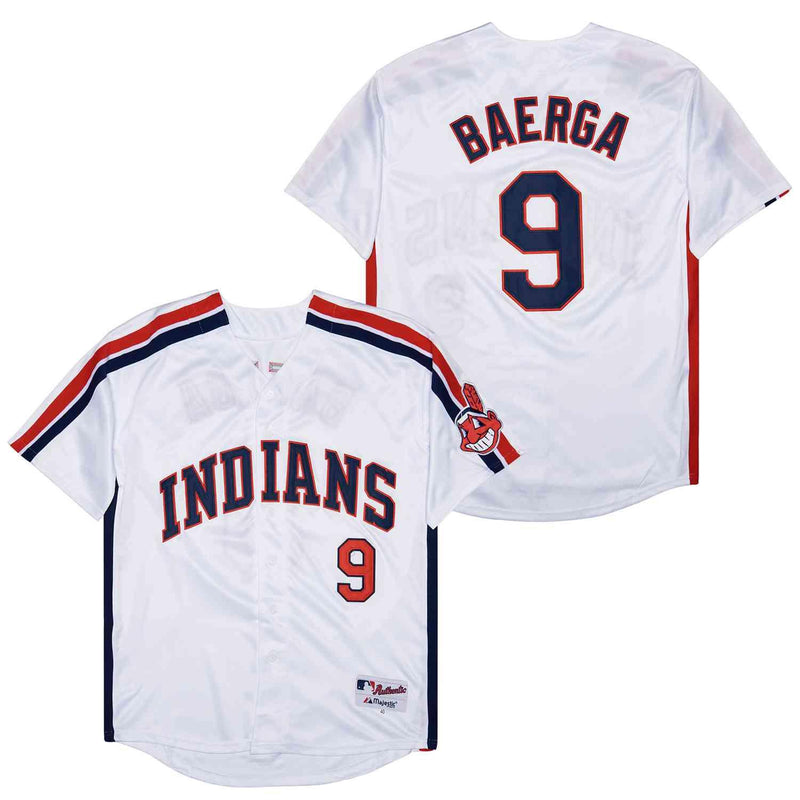 Jersey Cleveland Indians Carlos Baega Majestic Authentic Branca