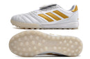 Chuteira Society Adidas Copa Gloro TF Branca e Dourada