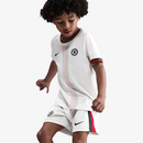 Conjunto Infantil Chelsea away branco 2025/26