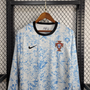 Camisola Portugal azul manga longa home Euro 2024
