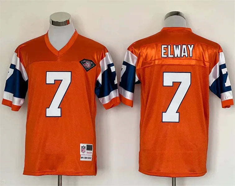 Jersey Denver Broncos Mitchell & Ness Throwback Laranja