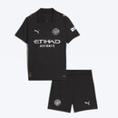 Conjunto Infantil Manchester City terceiro equipamento 2025/26 preto