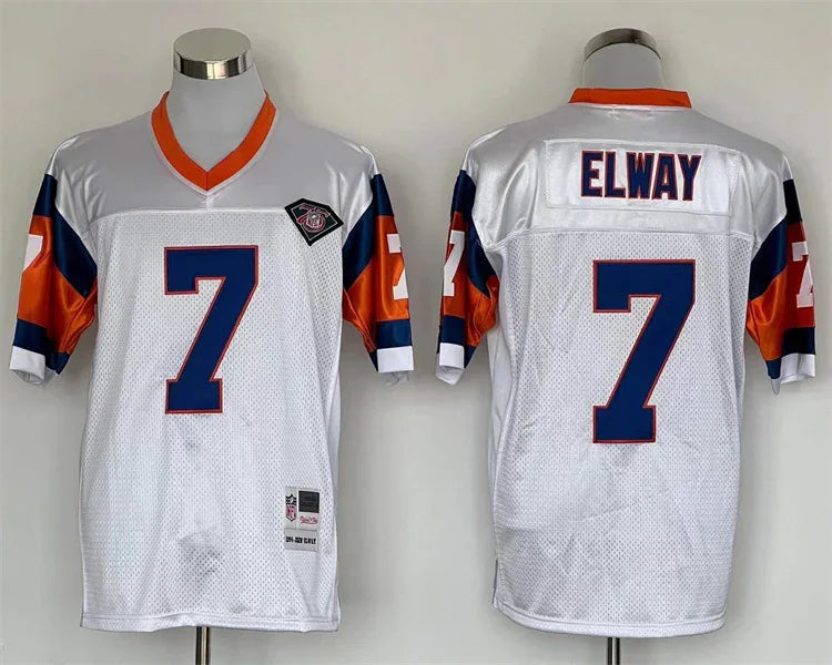 Jersey Denver Broncos Mitchell & Ness Throwback Branca