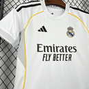 Conjunto Infantil Real Madrid home branco 2025/26