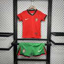 Conjunto infantil Portugal vermelho Home Euro 2024