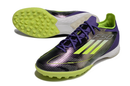 Chuteira Society Adidas F50 TF Roxa e Verde "Fast Reborn Pack"
