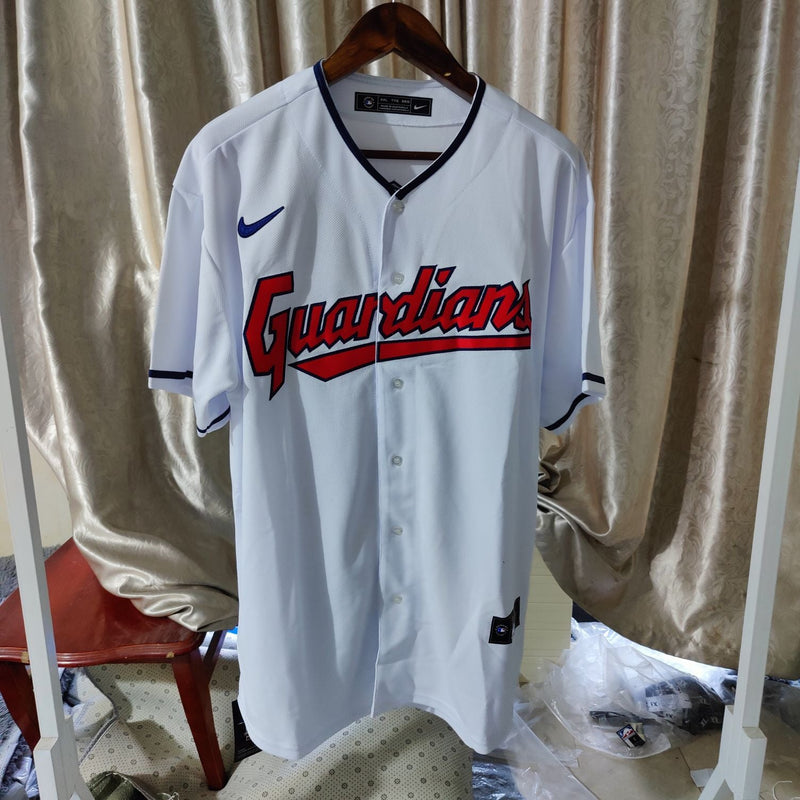 Camisa MLB Cleveland Guardians Jersey Branca Torcedor