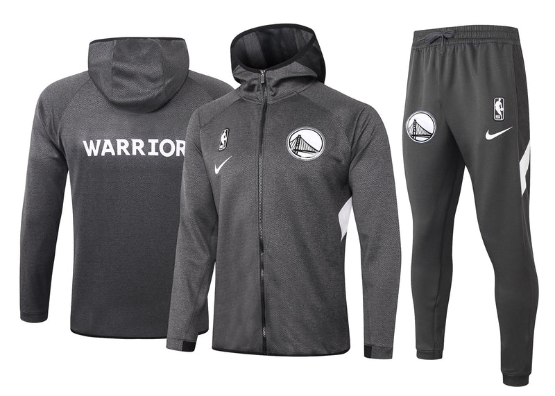 Conjunto Nike NBA Therma Flex Golden State Warriors Preto Treino
