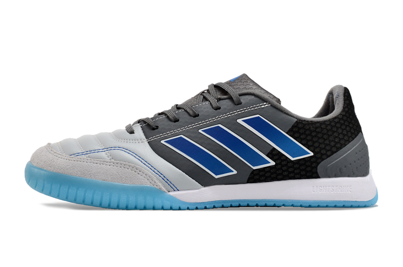 Chuteira Futsal Adidas Competition Top IC Cinza, Azul e Branco