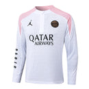 Conjunto Agasalho Treino PSG 24/25 - Branco e Rosa