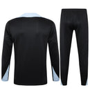 Conjunto Agasalho Treino Barcelona 24/25 - Preto e Branco