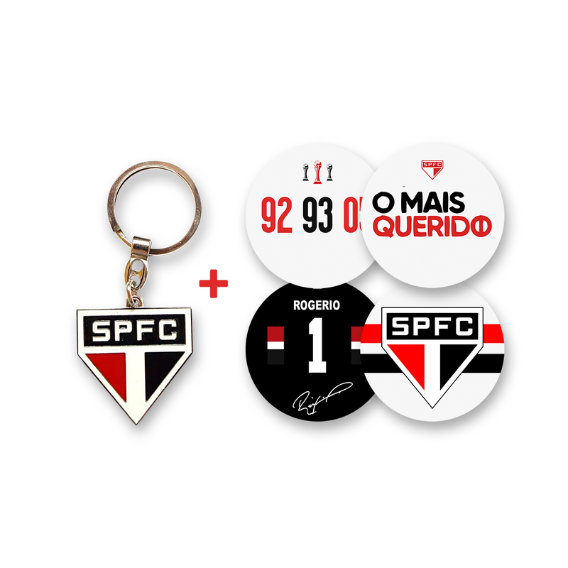 Kit Chaveiro + Adesivos São Paulo