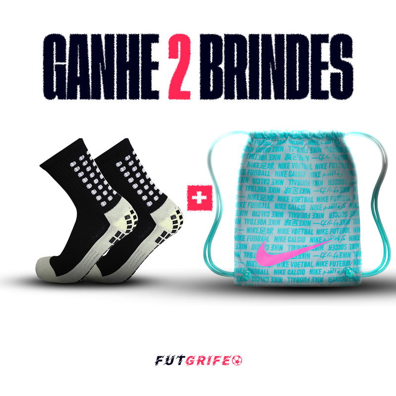 Chuteira Society Nike Total 90 TF Creme e Preta