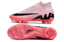 Chuteira Campo Nike Air Zoom Mercurial Vapor 15 Elite FG Rosa e Preto "Mad Brilliance Pack" Cano Alto