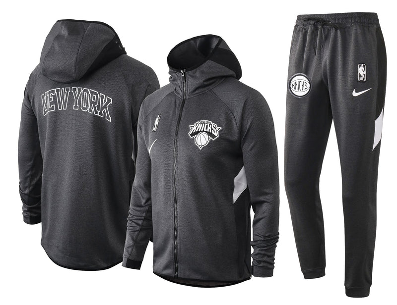 Conjunto Nike NBA Therma Flex New York Knicks Preto Treino