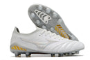Chuteira Campo Mizuno Morelia Neo 3 FG Branca e Prata "Beta Shining"