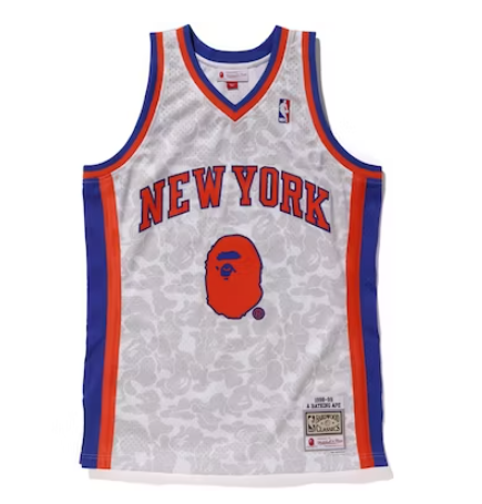 Regata Swingman BAPE X New York Knicks Mitchell & Ness Hardwood Classics 1998/99