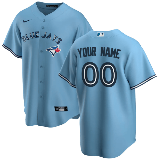 Jersey Toronto Blue Jays Azul Clara Torcedor