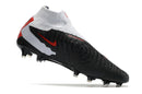 Chuteira Campo Nike Phantom GX DF Elite FG Branca, Preta e Vermelha