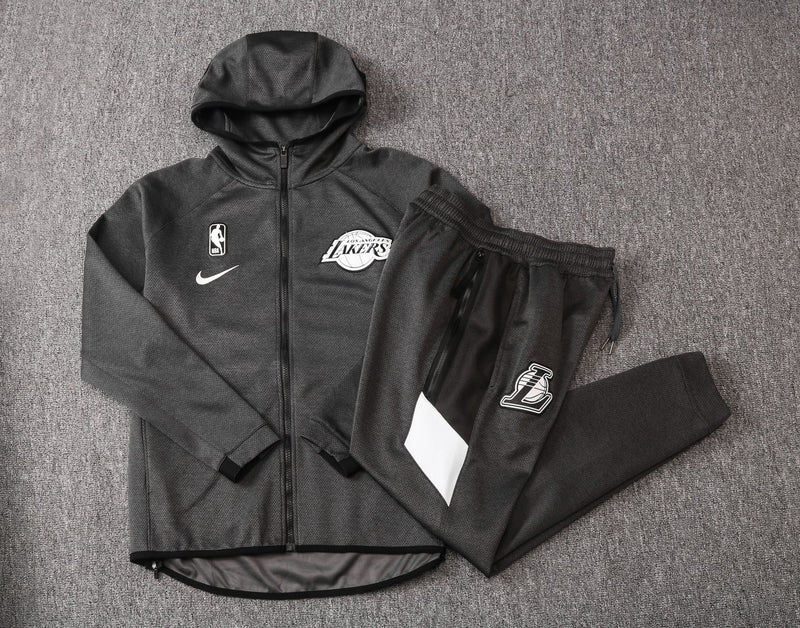 Conjunto Nike NBA Therma Flex Los Angeles Lakers Preto Treino