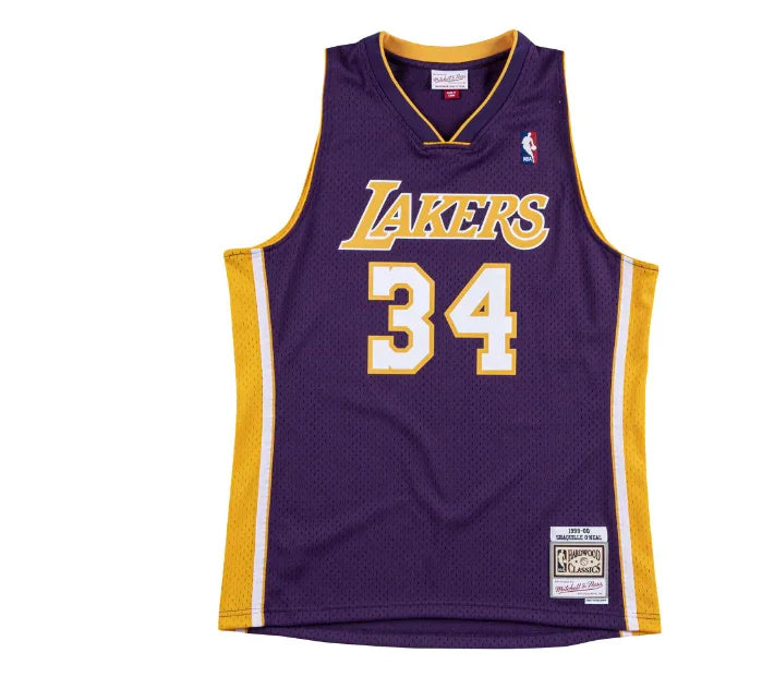 Regata Swingman Los Angeles Lakers Mitchell & Ness Roxa Hardwood Classics 1999/00