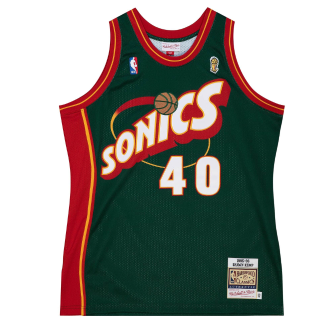 Regata Authentic Seattle Supersonics Shawn Kemp 1995/96