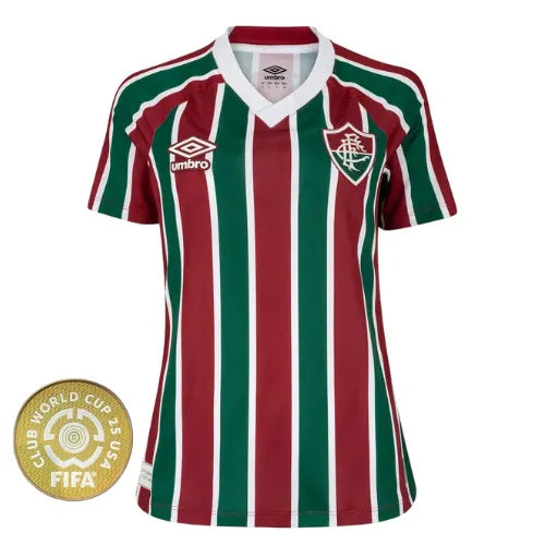 Camisa Fluminense Feminina Home 25/26 - Vinho e Verde